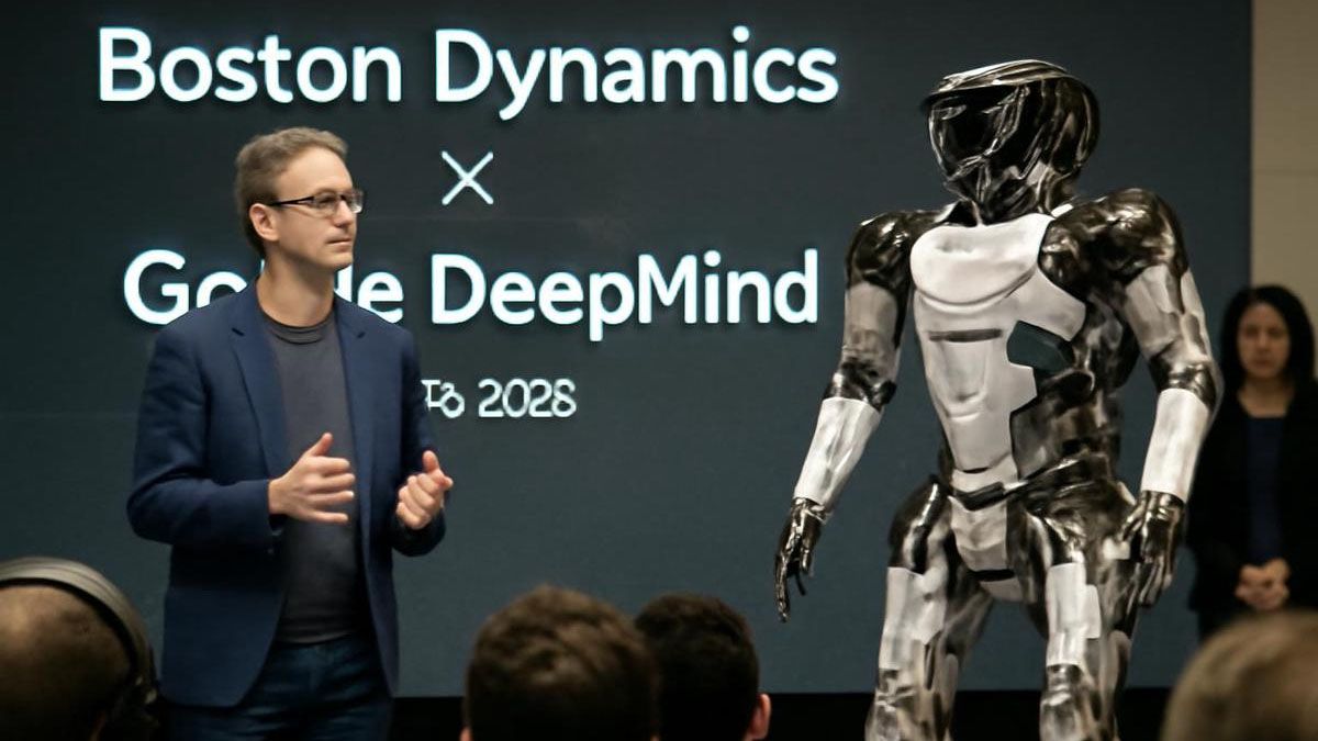 Google DeepMind y Boston Dynamics se unieron con Gemini para controlar a los robots humanoides para interactuar con humanos en las fábricas de automóviles. Google DeepMind y Boston Dynamics se unieron con Gemini para controlar a los robots humanoides para interactuar con humanos en las fábricas de automóviles.