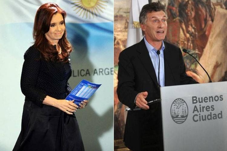 Cristina Fernández y Mauricio Macri