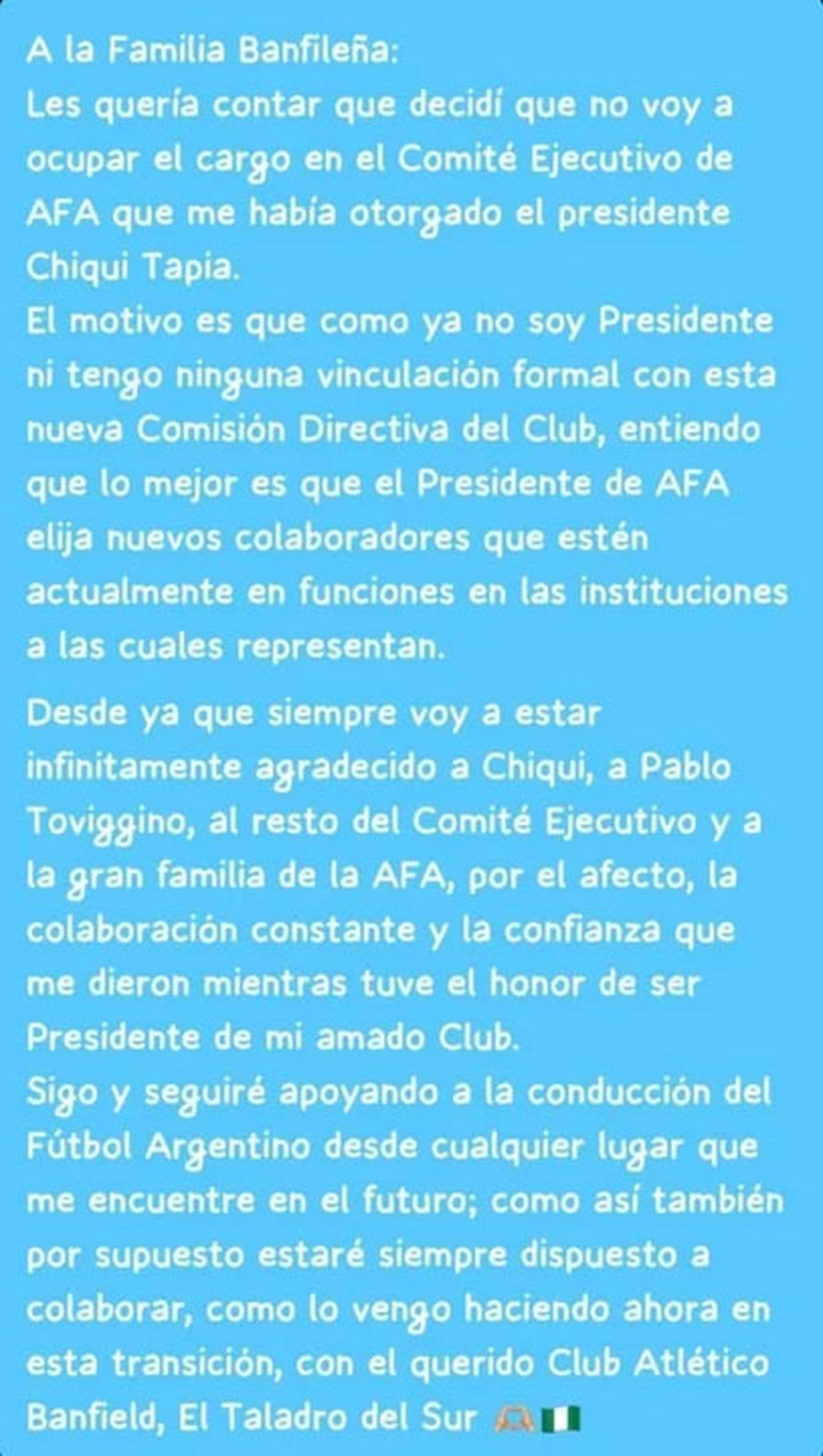 Banfield detectó una deuda de 13 millones de dólares mientras que Eduardo Spinosa renunció a la AFA y hay temor de Víctor Blanco de perder en Racing. Banfield detectó una deuda de 13 millones de dólares mientras que Eduardo Spinosa renunció a la AFA y hay temor de Víctor Blanco de perder en Racing.