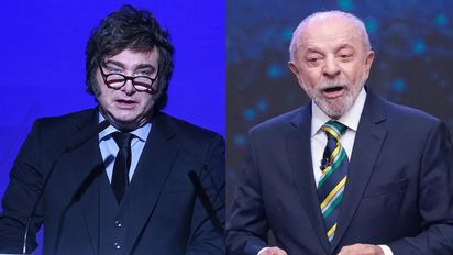 Triunfo de Lula: Javier Milei hizo el 'six seven' en el balcón de la Rosada e insistió con los 'zurdos'