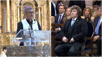 En la homilía previa al tedeum, García Cuerva lanzó a Javier Milei,