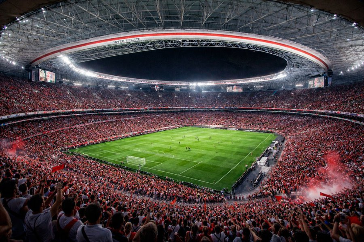 Así se verá el Estadio Monumental de River cuando esté techado. Así se verá el Estadio Monumental de River cuando esté techado.