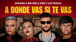 Ciro y Miranda! se unen en A dónde vas si te vas, un histórico crossover producido por Big One que fusiona rock y pop en una colaboración única y explosiva.