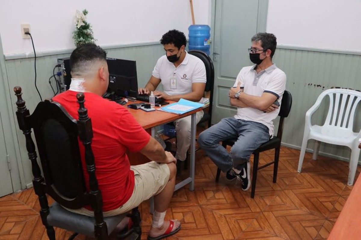 José Luis Bogado Quevedo declarando ante el fiscal.