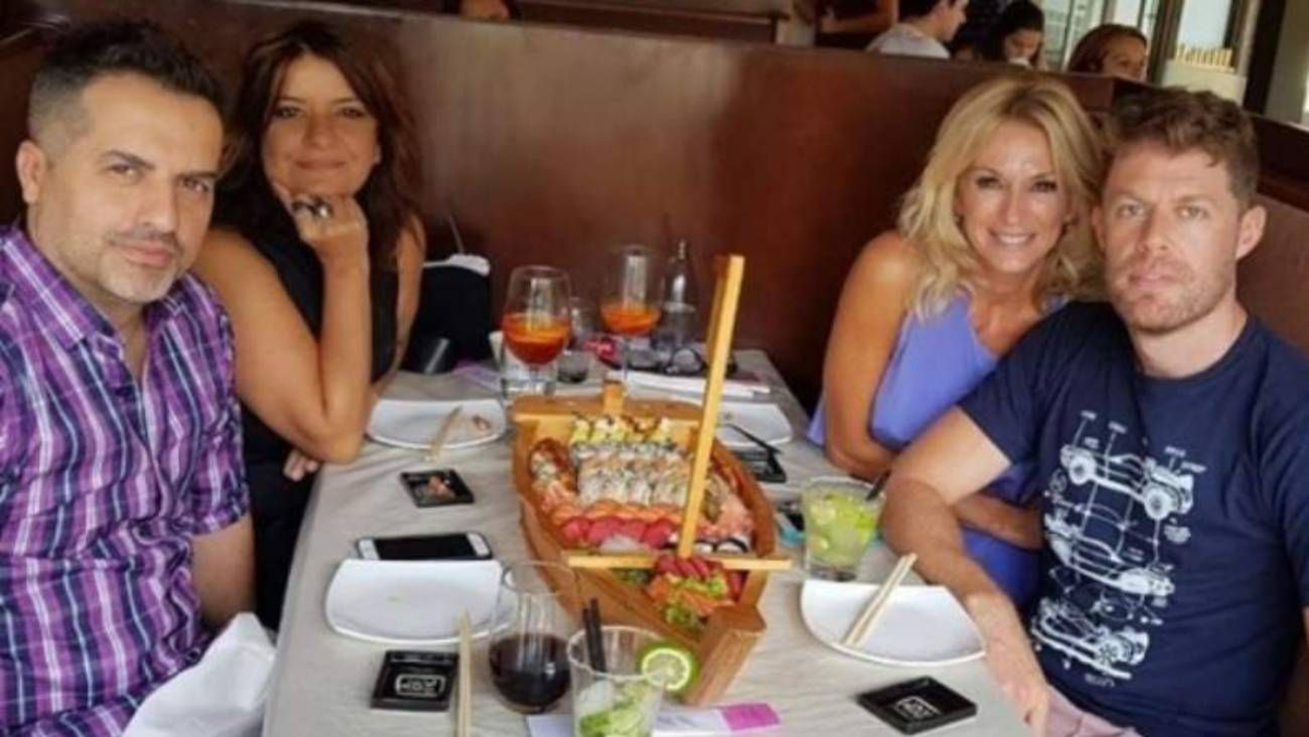 Ángel de Brito con Javier Medina y las panelistas de LAM.