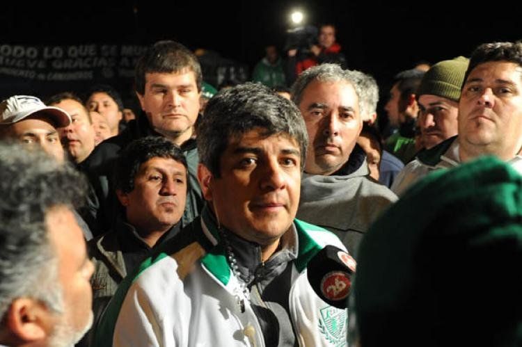 Pablo Moyano, este miércoles (20/06) al anunciar el paro (Foto: Télam)