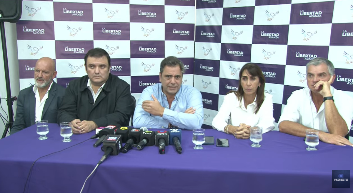 LLA Tucumán en rueda de prensa tras la agresión al diputado Federico Pelli.