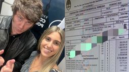 Geraldine Calvella junto a Javier Milei y un recibo con su nombre que se viralizó en redes.&nbsp;