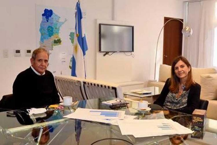 Fernanda Raverta, titular de la ANSeS, y Sergio Palazzo, secretario general de La Bancaria.
