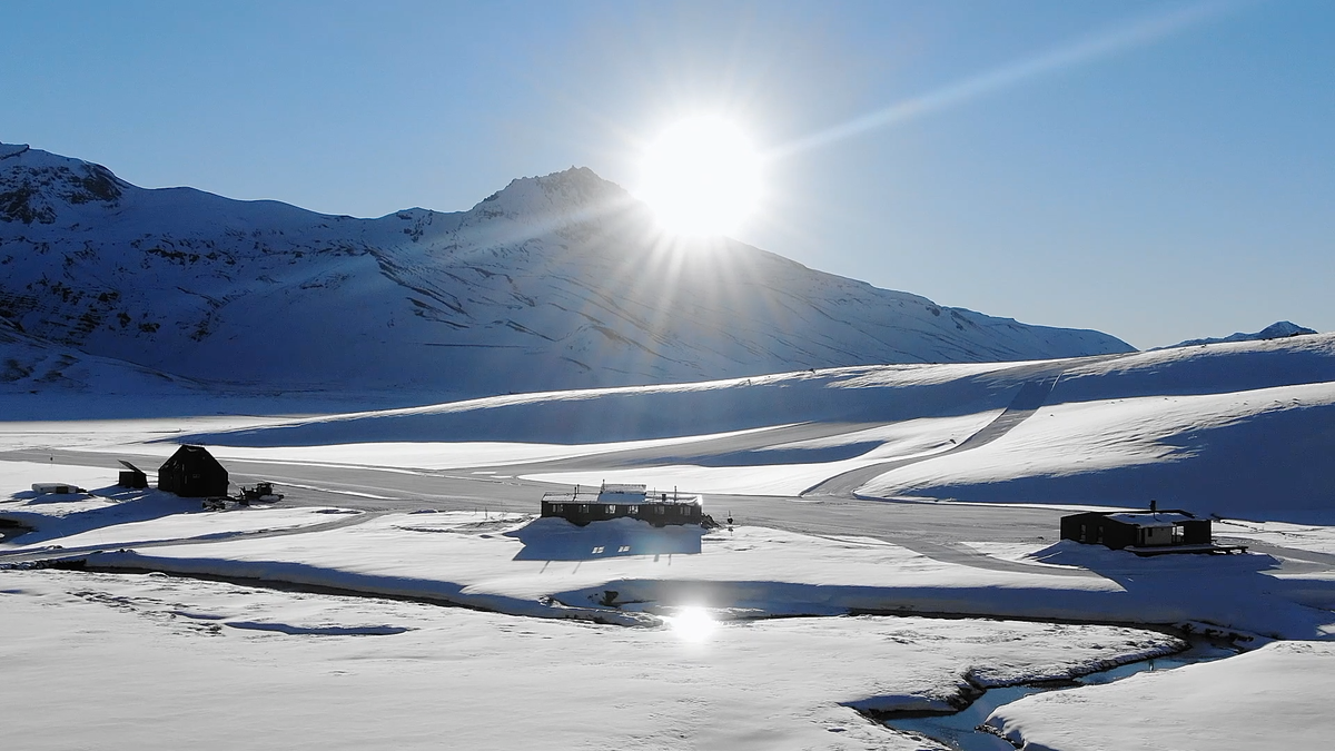 El Azufre, allá en la Cordillera, tal como era antes del cambio climático.