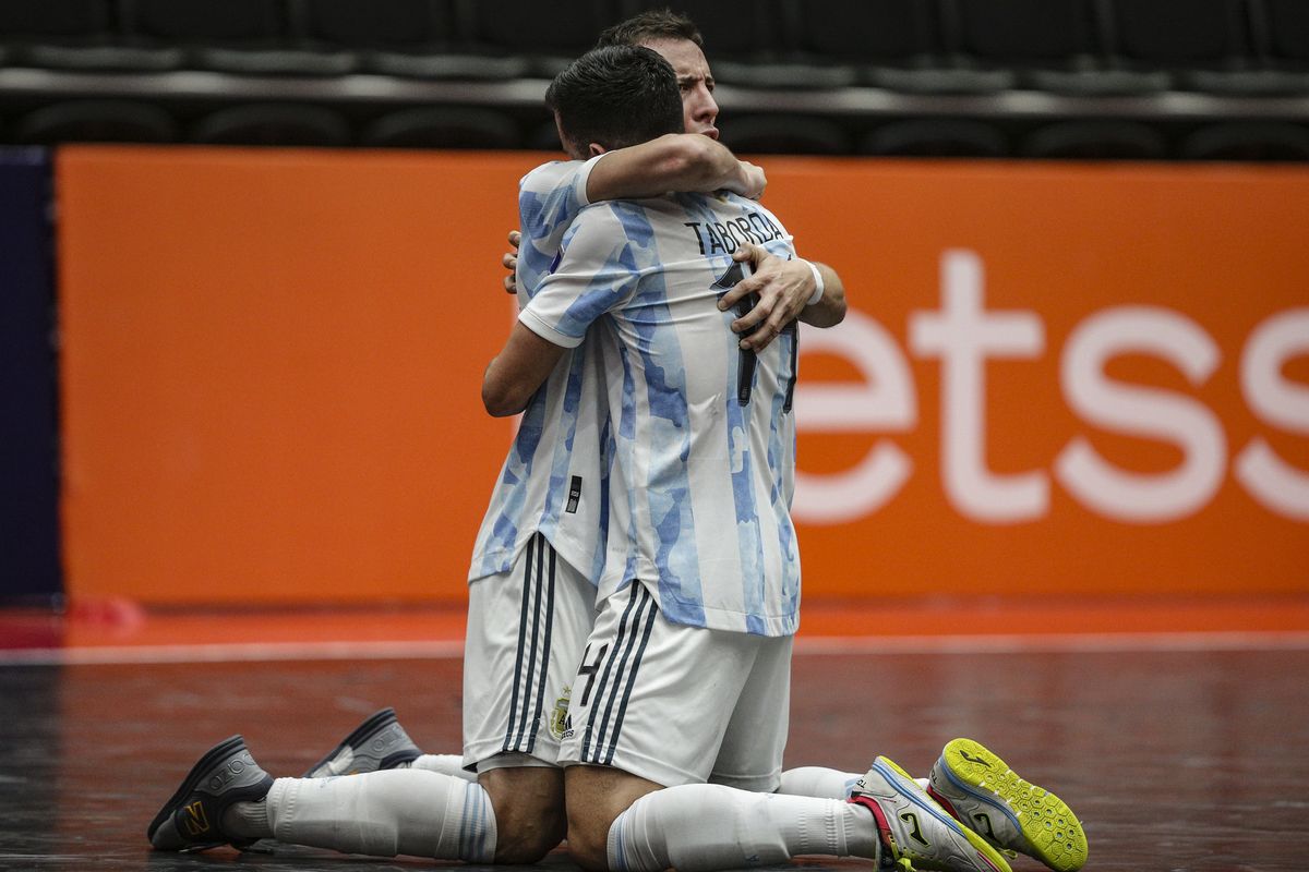 Futsal campeón de América: Triunfo 0-1 en Asunción del Paraguay. Foto NA: AFA