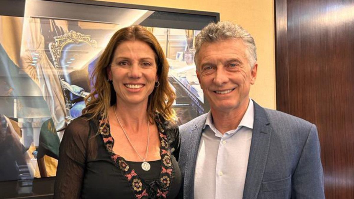 Mauricio Macri y Adela Arning. Mauricio Macri y Adela Arning.