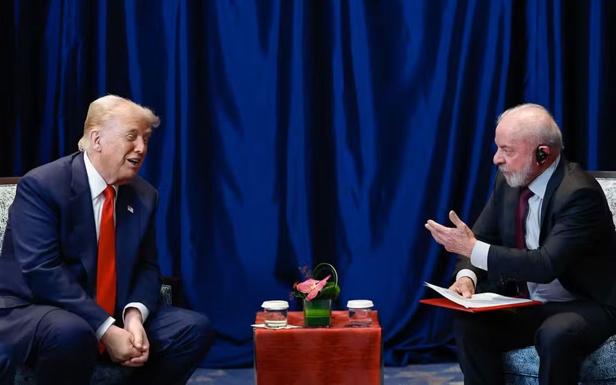 Trump con Lula cuando se encontraron en Malasia en octubre. Trump con Lula cuando se encontraron en Malasia en octubre.