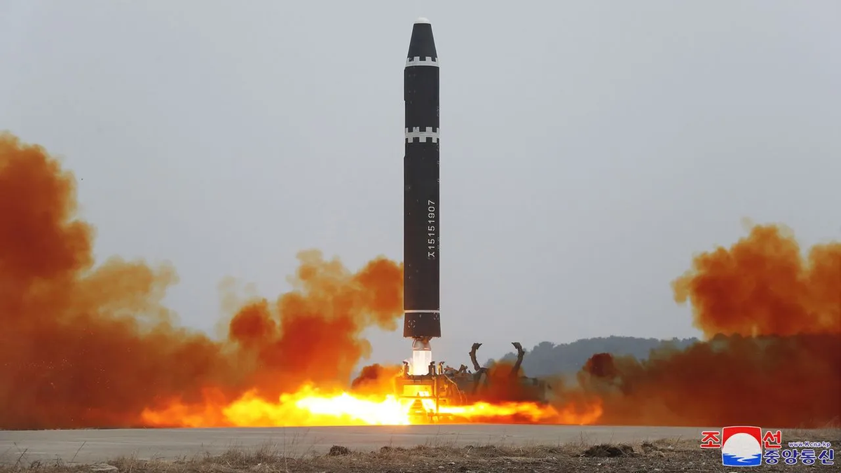 Hwasong-19, el misil más potente del mundo, según Corea del Norte. Hwasong-19, el misil más potente del mundo, según Corea del Norte.