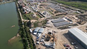 La torre en el Río de la Plata tomará agua que procesará la Planta General Belgrano La torre en el Río de la Plata tomará agua que procesará la Planta General Belgrano