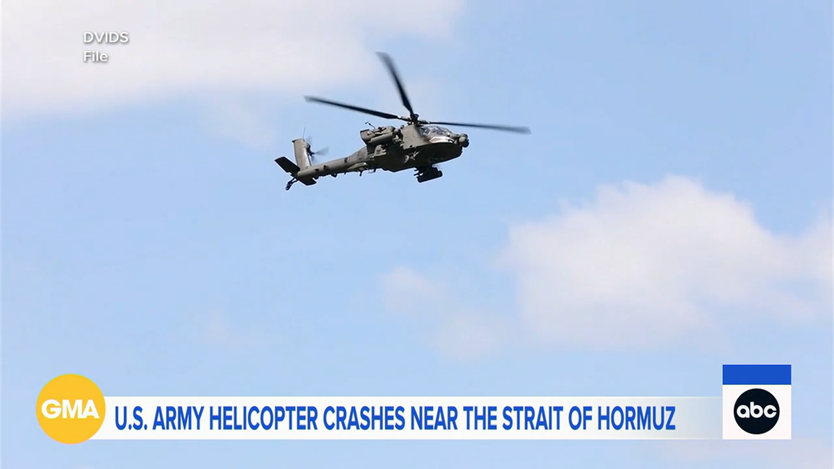 Imagen del helicóptero Apache que logró el medio ABC News. Imagen del helicóptero Apache que logró el medio ABC News.