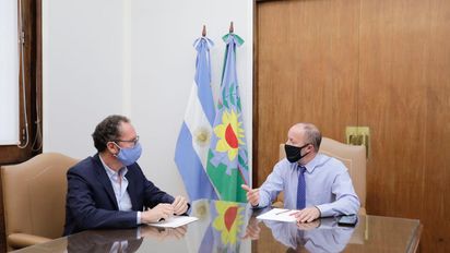 Martín Insaurralde con intendentes a 'territorio o nada'