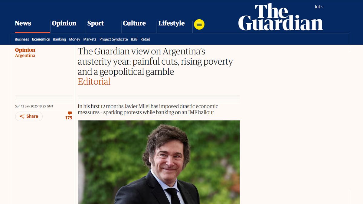 Javier Milei no ganó las elecciones; el gobierno anterior las perdió, dispara The Guardian en su análisis. Una gestión llena de errores y pocos aciertos.
