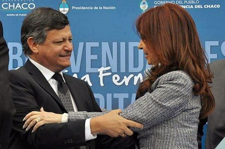 Domingo Peppo junto a Cristina Fernández.