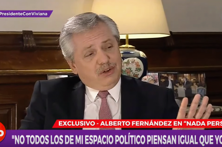 Alberto Fernández, presidente argentino.