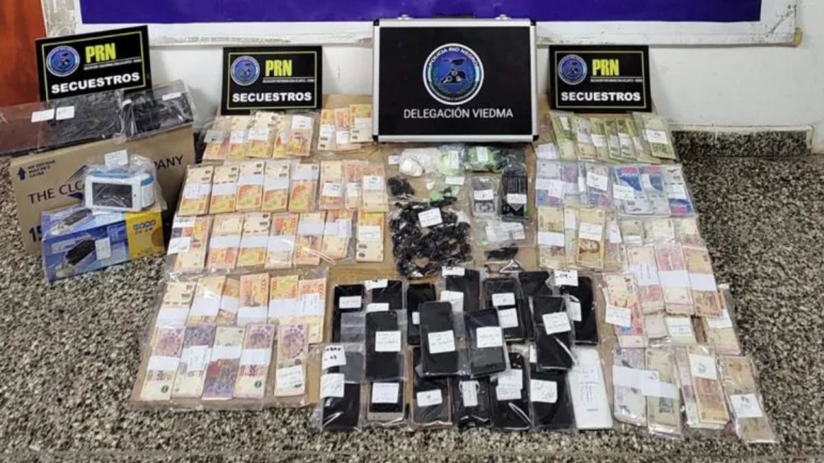 El "botín" secuestrado por la Policía (Foto: LMNeuquén)