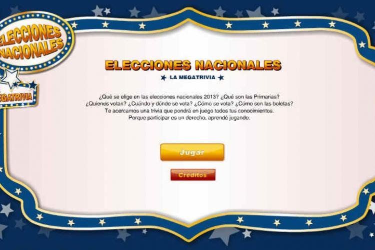 la megatrivia, un jueguito para que los jóvenes se interesen por las elecciones.
