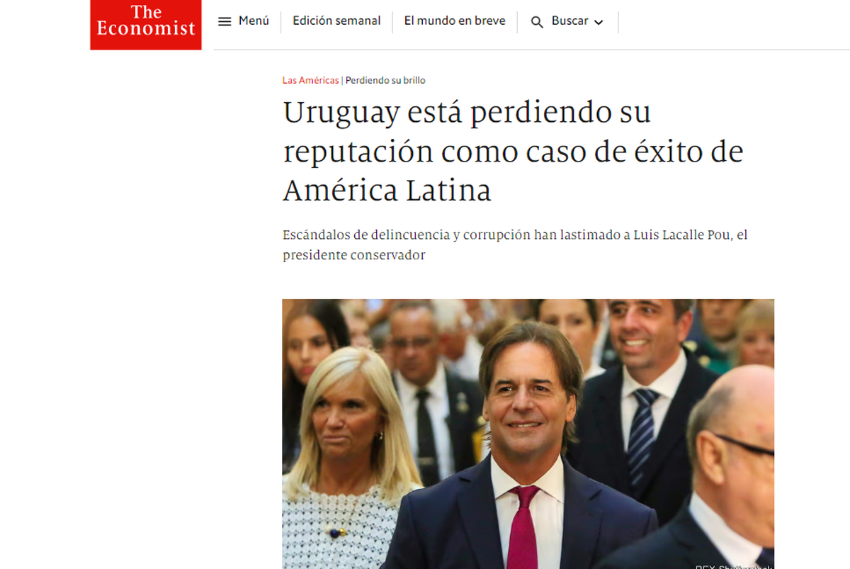 Artículo The Economist: “Uruguay está perdiendo su reputación como caso de éxito de América Latina” (traducido).