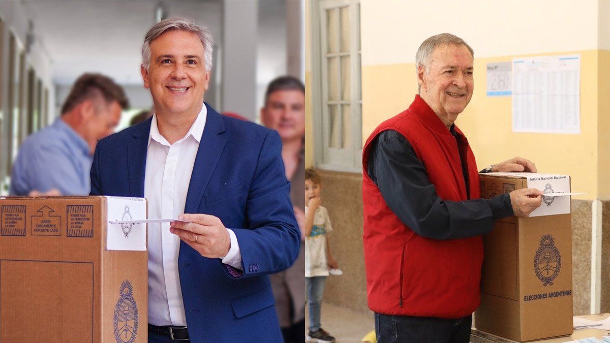 Martín Llaryora y Juan Schiaretti, afuera del almuerzo del PJ. Martín Llaryora y Juan Schiaretti, afuera del almuerzo del PJ. 