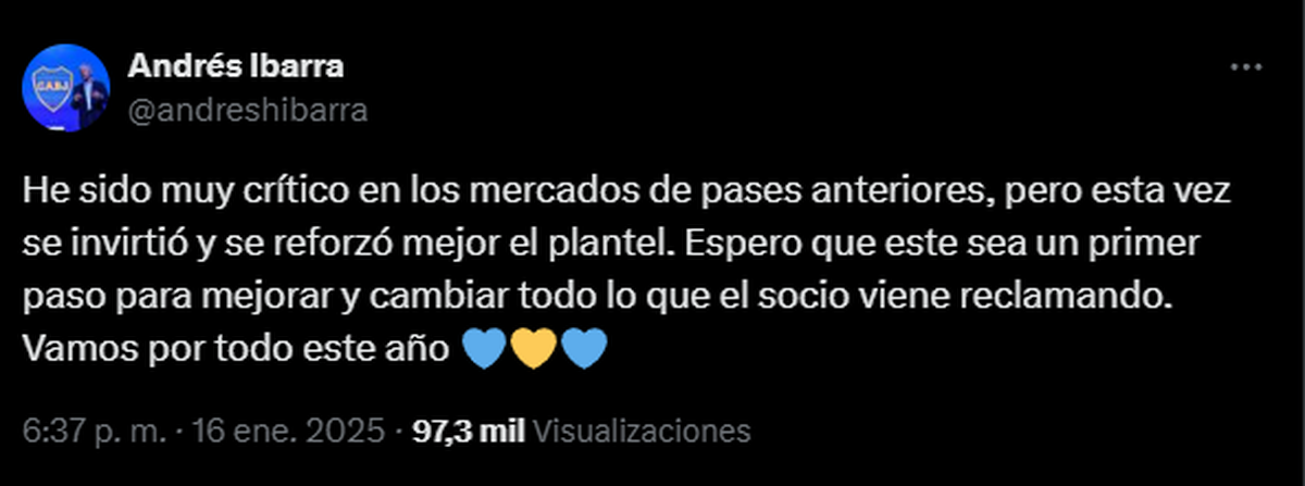 Andrés Ibarra, vía X Andrés Ibarra, vía X