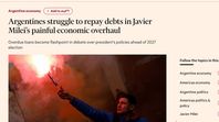 Financial Times: Endeudamiento por el ajuste, mora récord y la poca compasión de Milei