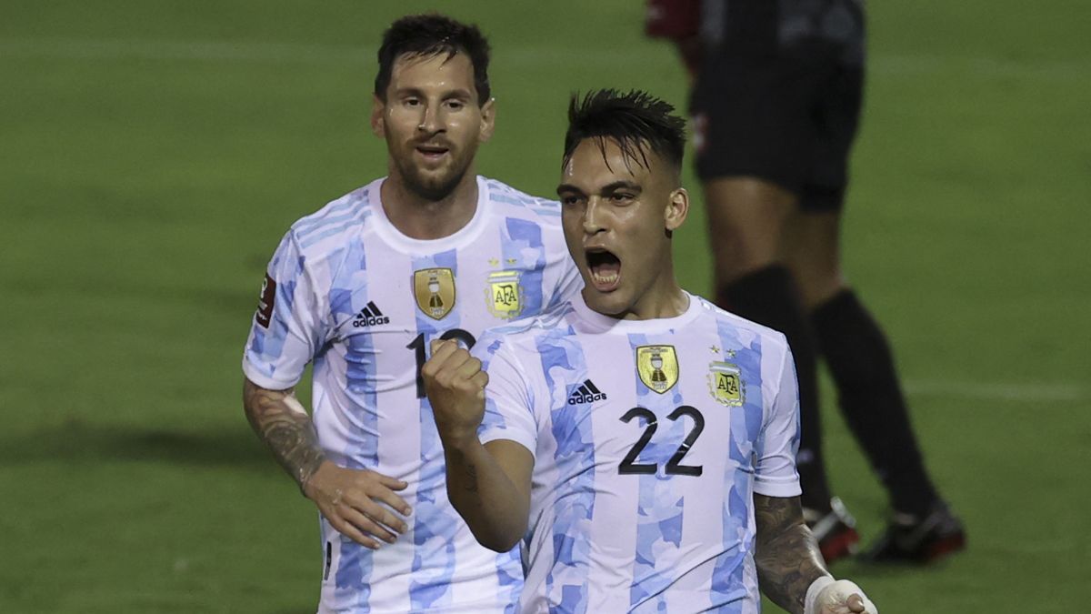 Argentina goleó;  a Venezuela 1-3 por las Eliminatorias Sudamericanas para la Copa Mundial de Fútbol Qatar 2022. (Foto: Noticias Argentinas / CONMEBOL)