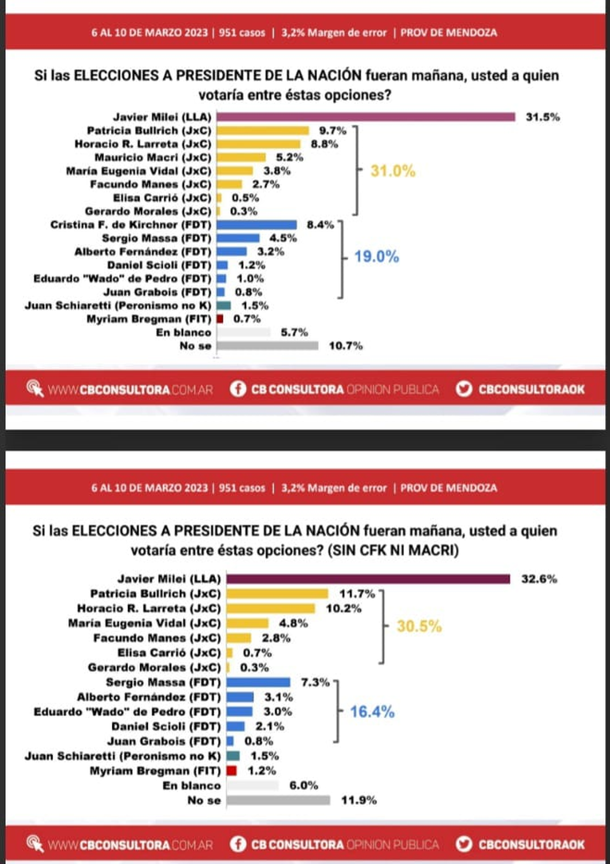 El economista Javier Milei arrasó con (31,5%) en Mendoza.