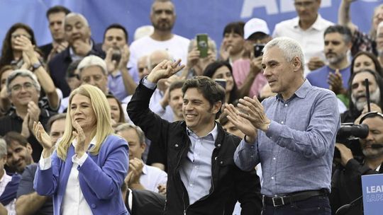 Kicillof en el acto que encabezó el jueves en Berisso por el Día de la Lealtad.