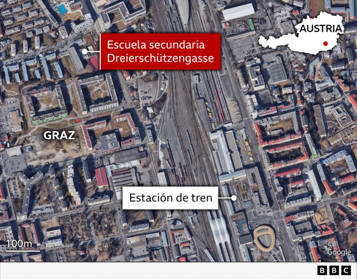 La escuela de Austria que fue centro del tiroteo de este martes. Un exalumno abrió fuego. Es una zona de la clase trabajadora. La escuela de Austria que fue centro del tiroteo de este martes. Un exalumno abrió fuego. Es una zona de la clase trabajadora.