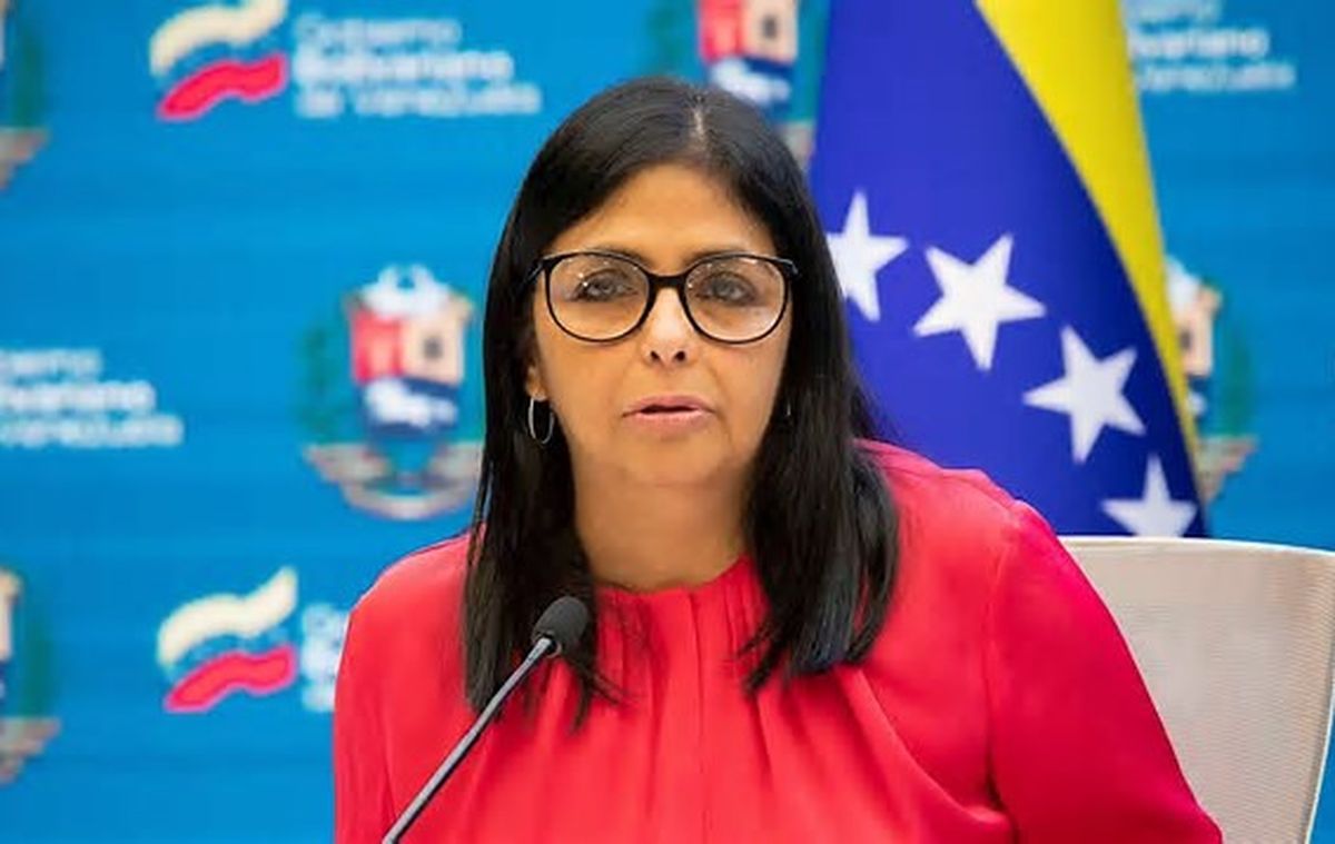 Delcy Rodríguez durante el anuncio de exportación.
