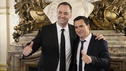 Javier Lanari junto a Manuel Adorni. Javier Lanari junto a Manuel Adorni.