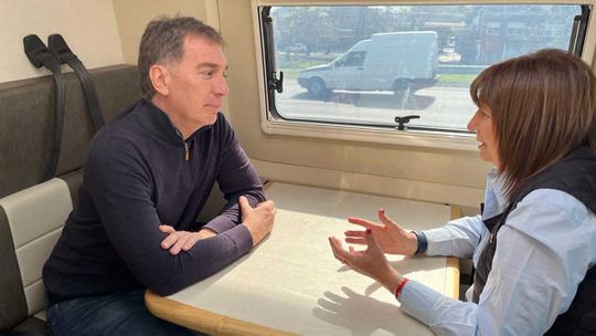 Diego Santilli en la Patoneta con Patricia Bullrich. Diego Santilli en la Patoneta con Patricia Bullrich.