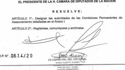 Diputados: Por resolución, Massa conformó las comisiones (la mayoría para el FdT)