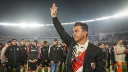 Marcelo Gallardo en noche de despedida como director técnico de River Plata. FOTO NA: MARCELO CAPECE.