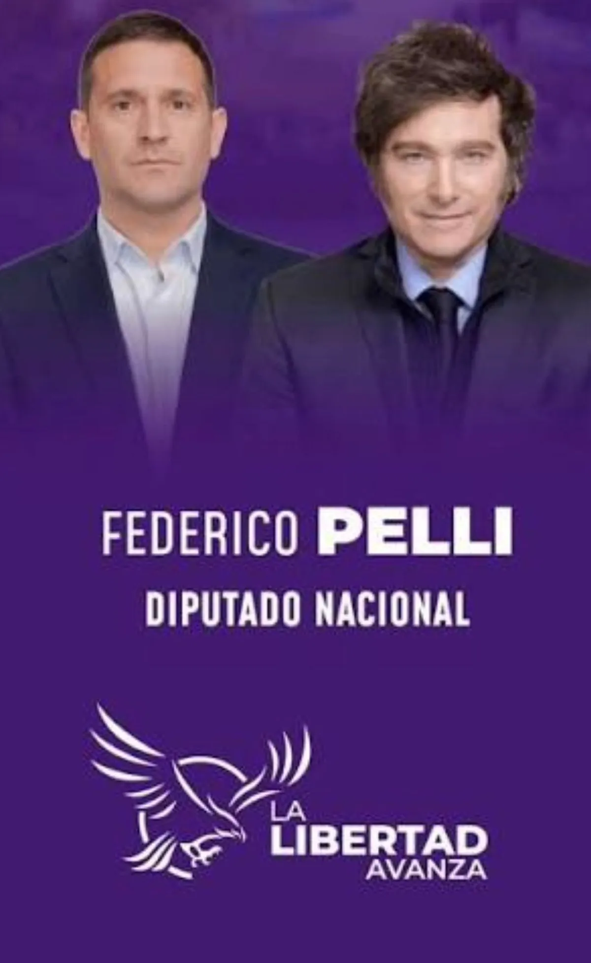 Legislador nacional Federico Pelli y Javier Milei Legislador nacional Federico Pelli y Javier Milei