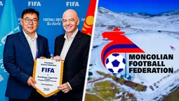 Anandbazar Tsogt-Ochir y Gianni Infantino.
