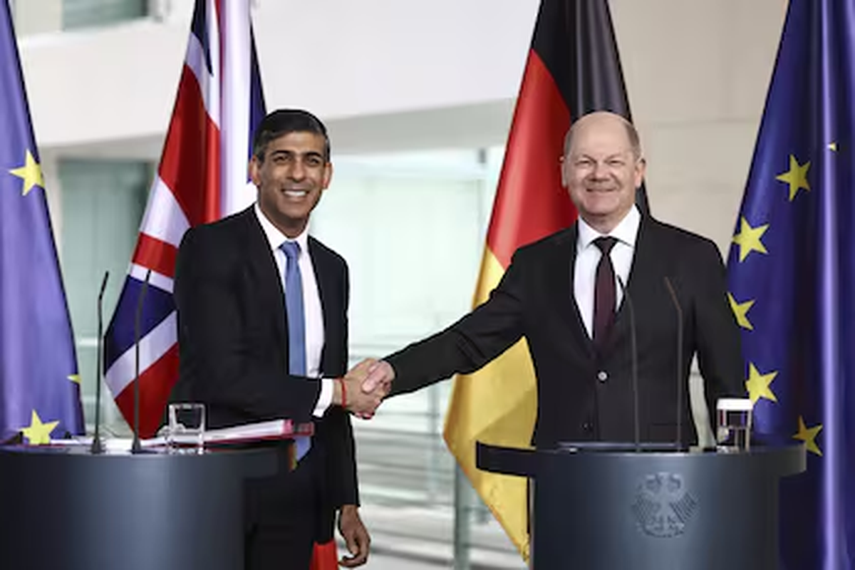 Rishi Sunak y Olaf Scholz, arudos defensores de Ucrania, sufren una crisis de impopularidad. Rishi Sunak y Olaf Scholz, arudos defensores de Ucrania, sufren una crisis de impopularidad.