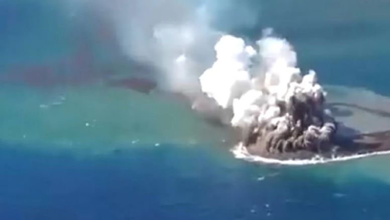 Asombroso: Filmaron el momento exacto en el que se creó una isla