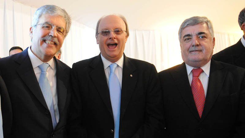 De Vido y Das Neves en una foto con el intendente de Comodoro Rivadavia, Néstor Di Pierro.