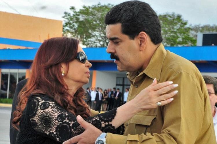 Cristina Fernández de Kirchner y Nicolás Maduro Moros.