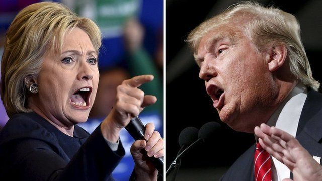 Los candidatos presidenciales: Hilary Clinton y Donald Trump