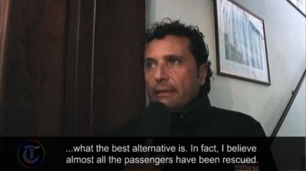 Franceso Schettino, capitán del Costa Concordia, marino veterano y fiestero, segun algunos pasajeros. (?)