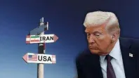 El presidente de EE.UU., Donald Trump, visto sobre una imagen ilustrativa de los lazos entre EE.UU. e Irán. El presidente de EE.UU., Donald Trump, visto sobre una imagen ilustrativa de los lazos entre EE.UU. e Irán.