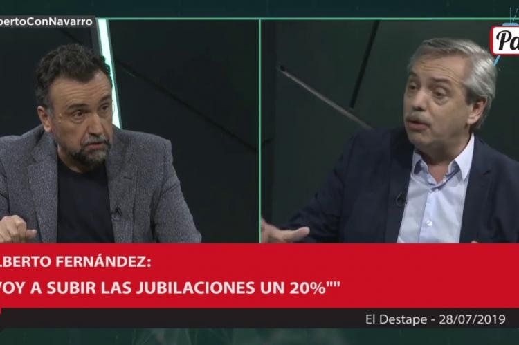 Alberto Fernández en tiempos de campaña electoral.