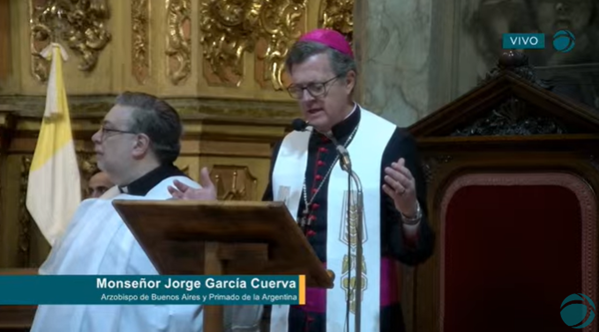 Jorge García Cuerva ofició una misa en recordación al Papa Francisco&nbsp;